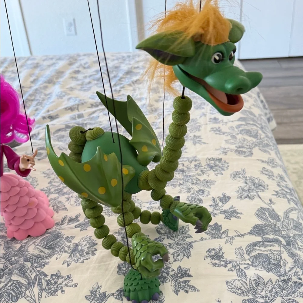 Dunstan the Dragon Marionette Toy - Green